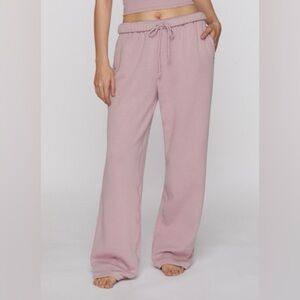 COTTON FLEECE STRAIGHT LEG PANT
